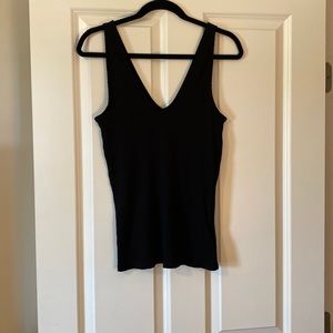 Express Black V-Neck Tank Top